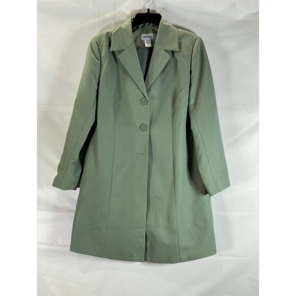 VICKI WAYNE Women's Green Vintage Three-Button Notch Lapel Blazer SZ 14 - Picture 1 of 10